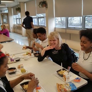 Judge visiting school